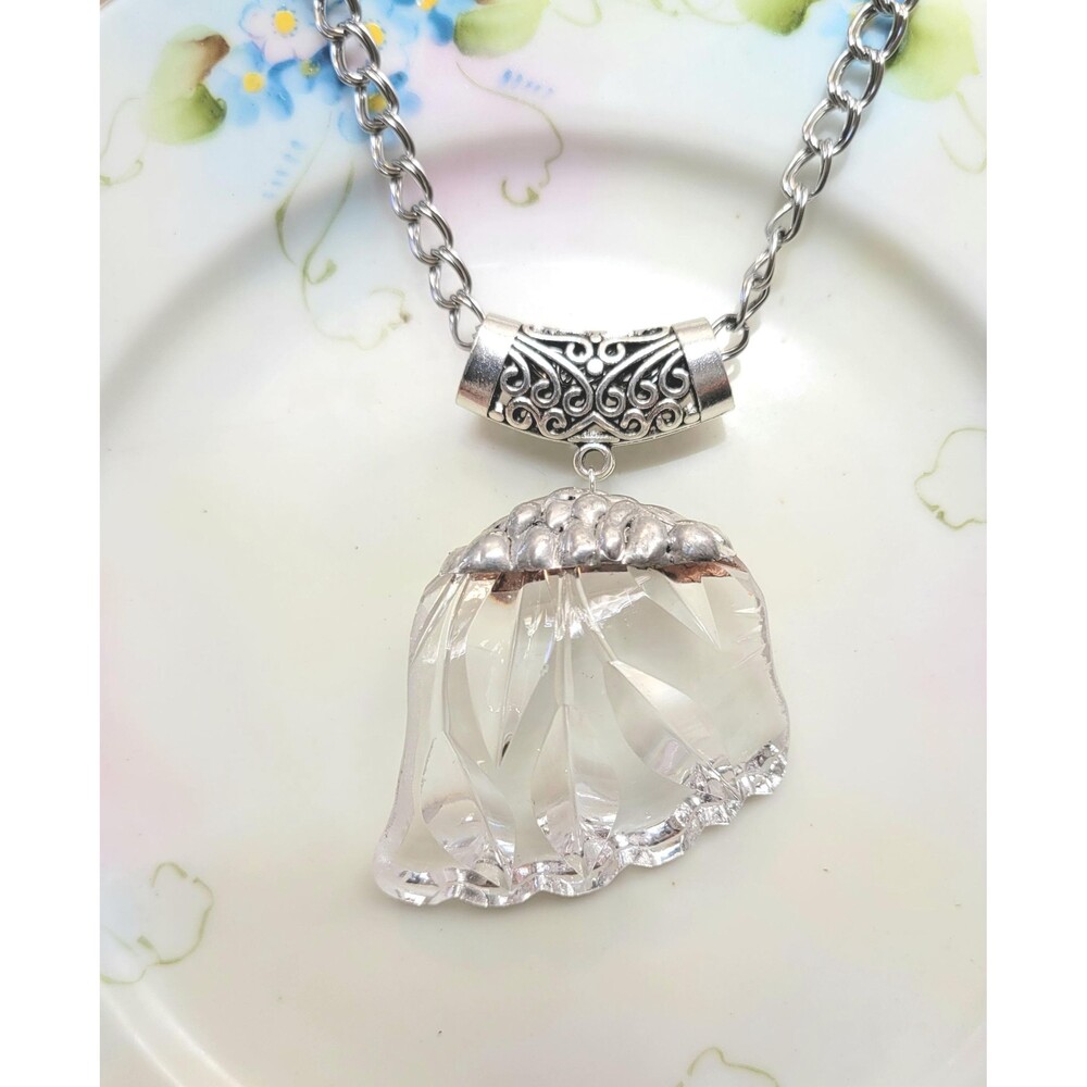 American Brilliant Broken Lead Crystal Soldered Pendant